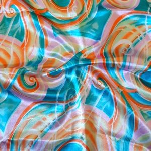 Blue Swirl Square Scarf